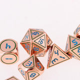 Max 7 Pieces 14mm Metal Polyhedral Dice Table Game Set for Dungeons & Dragons C