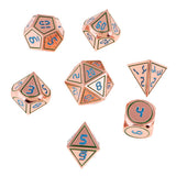 Max 7 Pieces 14mm Metal Polyhedral Dice Table Game Set for Dungeons & Dragons C