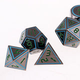 Max 7 Pieces 14mm Metal Polyhedral Dice Table Game Set for Dungeons & Dragons E