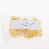Max 7pcs Gem Acrylic Multi-Sided Dice Polyhedral Dice D&D TRPG Game Yellow