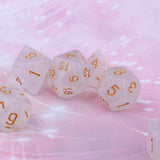 Max 7pcs Gem Acrylic Multi-Sided Dice Polyhedral Dice D&D TRPG Game White