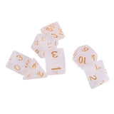 Max 7pcs Gem Acrylic Multi-Sided Dice Polyhedral Dice D&D TRPG Game White
