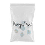 Max 7pcs Gem Acrylic Multi-Sided Dice Polyhedral Dice D&D TRPG Game Light Blue