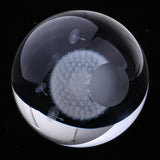 Max 60mm Dandelion Crystal Ball Glass Sphere Display Meditation Home Decoration
