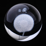 Max 60mm Dandelion Crystal Ball Glass Sphere Display Meditation Home Decoration