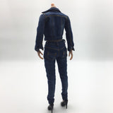 Maxbell 1/6 Scale Denim Jacket Jeans Vest High Heel Shoes Set for 12" Action Figures