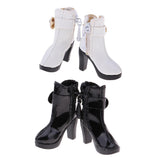 Max 1/6 Scale Female High Heel Shoes Ankle Boot for 12'' Action Figures Black