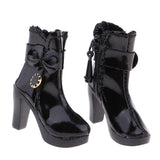 Max 1/6 Scale Female High Heel Shoes Ankle Boot for 12'' Action Figures Black
