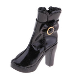 Max 1/6 Scale Female High Heel Shoes Ankle Boot for 12'' Action Figures Black