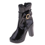 Max 1/6 Scale Female High Heel Shoes Ankle Boot for 12'' Action Figures Black