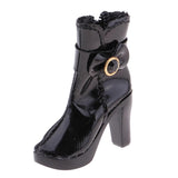 Max 1/6 Scale Female High Heel Shoes Ankle Boot for 12'' Action Figures Black