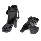 Max 1/6 Scale Female High Heel Shoes Ankle Boot for 12'' Action Figures Black