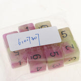 Max 6-Sided Dice Noctilucent Dices Set for D&D TRPG Cup Game Purple + Green