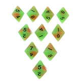 Max 8-sided Game Dice 18mm Dice for Board Games and Teaching Math Green+Orange