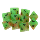 Max 8-sided Game Dice 18mm Dice for Board Games and Teaching Math Green+Orange