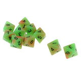 Max 8-sided Game Dice 18mm Dice for Board Games and Teaching Math Green+Orange