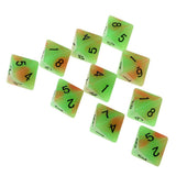 Max 8-sided Game Dice 18mm Dice for Board Games and Teaching Math Green+Orange