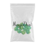 Max 10pcs Luminous Multi-Sided Dice Noctilucent D20 Dice Set for D&D TRPG Game Blue+Green
