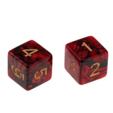Max 10x 6-sided Game Dice 16mm Dice for Board Games /Teaching Math Red+Black