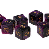 Max 10x 6-sided Game Dice 16mm Dice for Board Games /Teaching Math Purple+Black