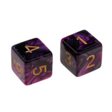 Max 10x 6-sided Game Dice 16mm Dice for Board Games /Teaching Math Purple+Black