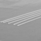 Max 5 Pieces 2x250mm Transparent Clear Long Acrylic Plexiglass Round Rod