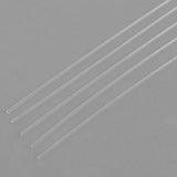 Max 5 Pieces 2x250mm Transparent Clear Long Acrylic Plexiglass Round Rod
