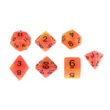 Max 7pcs Polyhedral Dice Set for Dungeons and Dragons RPG Board Game Red Yellow