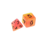 Max 7pcs Polyhedral Dice Set for Dungeons and Dragons RPG Board Game Red Yellow