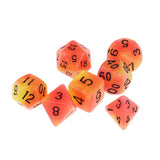Max 7pcs Polyhedral Dice Set for Dungeons and Dragons RPG Board Game Red Yellow