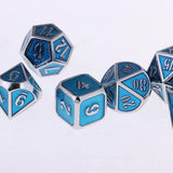 Max 7Pcs Multi-sided Dice Set D&D Dice Game Polyhedral Dice Chromium royal blue