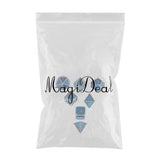 Max 7Pcs Multi-sided Dice Set D&D Dice Game Polyhedral Dice Chromium royal blue
