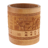 Max Creative Bamboo Pen and Pencil Container for Desktop Organizers  Style-2