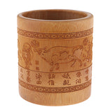 Max Creative Bamboo Pen and Pencil Container for Desktop Organizers  Style-2