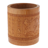 Max Creative Bamboo Pen and Pencil Container for Desktop Organizers  Style-3
