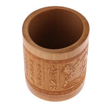 Max Creative Bamboo Pen and Pencil Container for Desktop Organizers  Style-3