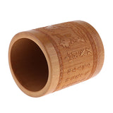 Max Creative Bamboo Pen and Pencil Container for Desktop Organizers  Style-3