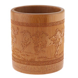 Max Creative Bamboo Pen and Pencil Container for Desktop Organizers  Style-3