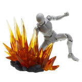 Max 2x Explode Effects Figure Display Stand for DIY Hot Dolls Accessories Yellow