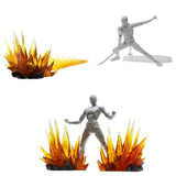 Max 2x Explode Effects Figure Display Stand for DIY Hot Dolls Accessories Yellow