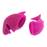Max Shark Shape Silicone Tea Strainer Filter Tea Infuser Tea Accessories Pink