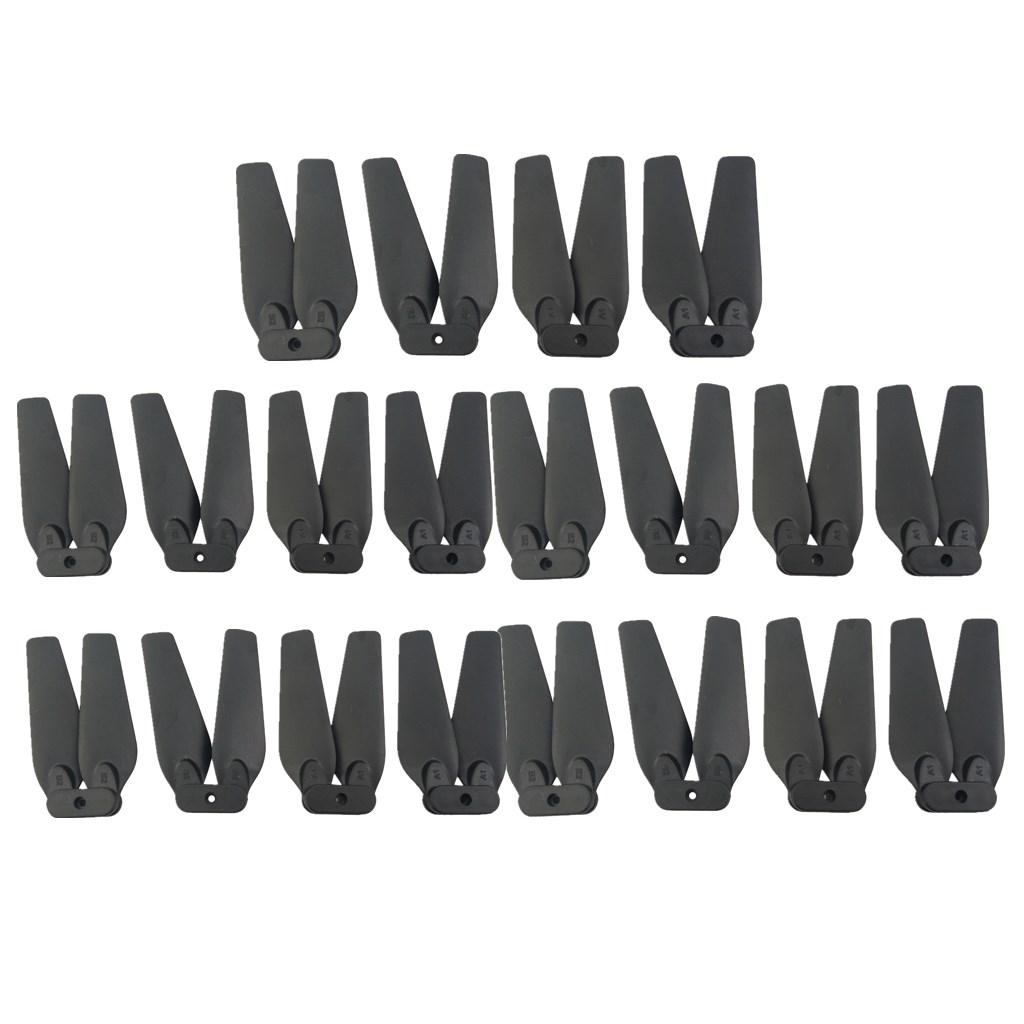 Max 20pcs RC Drone Propeller Props for E58 S168 JY019 Four-axle Aircraft Black