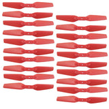 Max 20pcs RC Drone Propeller Props for E58 S168 JY019 Four-axle Aircraft Red
