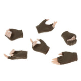 Max 3 Pair 1/6 Scale Flexible Hands in Gloves for 12" Female Action Figure Green