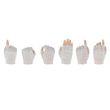 Max 3 Pair 1/6 Scale Flexible Hands in Gloves for 12" Female Action Figure White