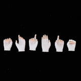 Max 3 Pair 1/6 Scale Flexible Hands in Gloves for 12" Female Action Figure White