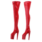 Max 1/6 Women Over The Knee High Heel Boots Shoes for 12'' Action Figures Red