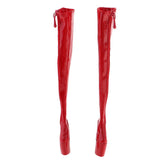 Max 1/6 Women Over The Knee High Heel Boots Shoes for 12'' Action Figures Red