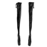 Max 1/6 Women Over The Knee High Heel Boots Shoes for 12'' Action Figures Black