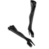 Max 1/6 Women Over The Knee High Heel Boots Shoes for 12'' Action Figures Black